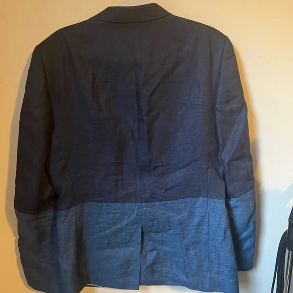 GSUS Industries Linen Two Toned Blue Jacket, size large - Picture 6 of 9